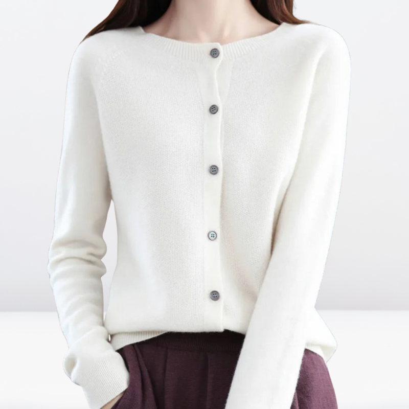 Charlie | Strickjacke Damen mit Knöpfen - Merinowolle Gefühl
