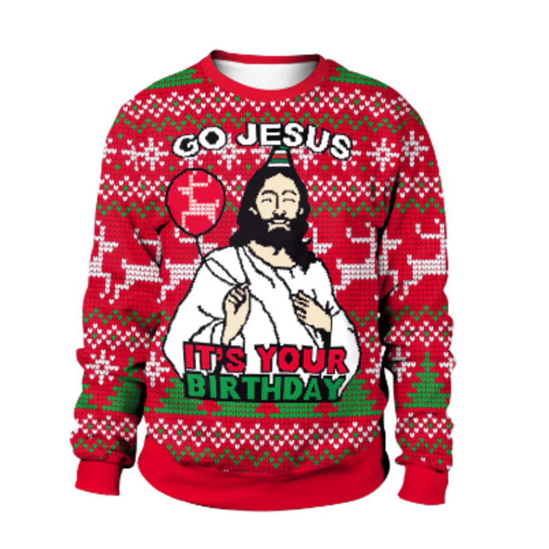 Herren Weihnachtspulli Jesus | Lustig & Festlich