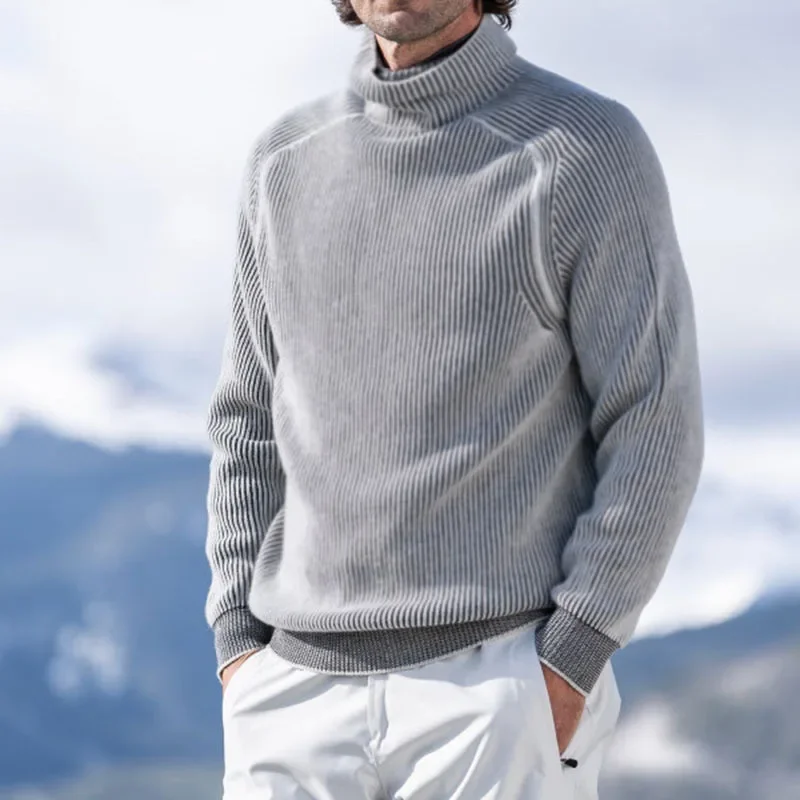 Herren-Rollkragenpullover | Dick und gestrickt