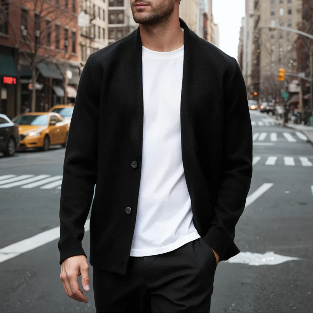 Herren Cardigan | Minimalistischer Strickjacke