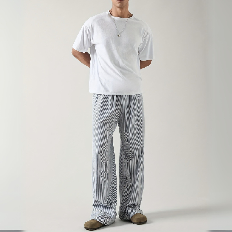 Elko | Loose fit Gestreift Herren Sommerhose