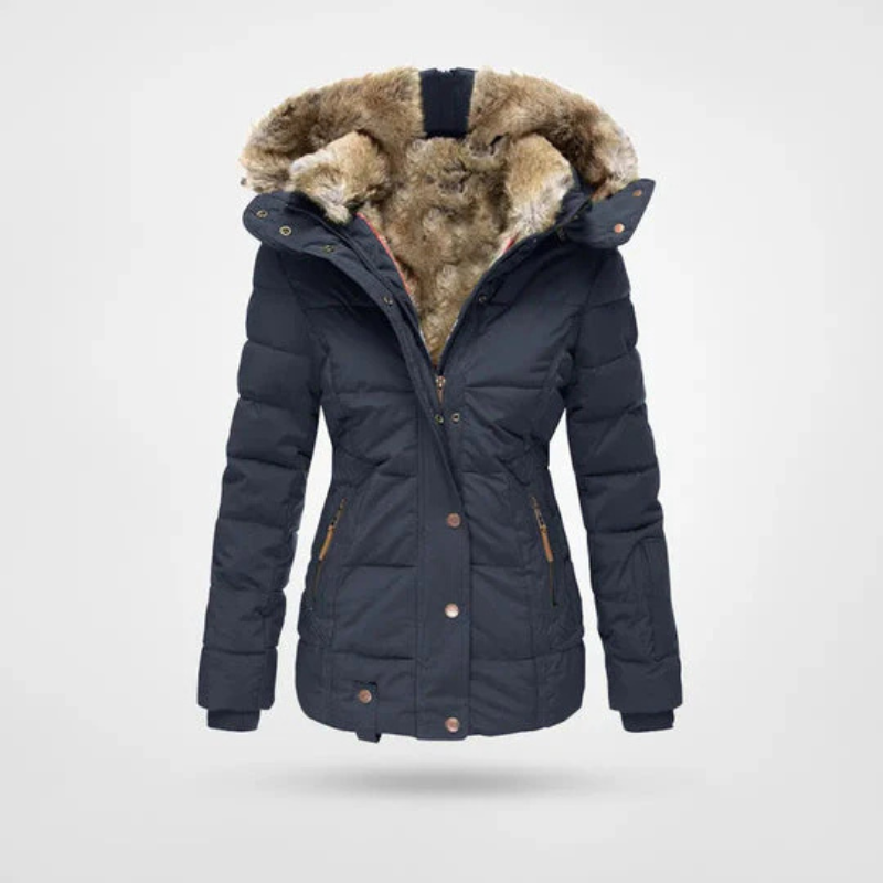 Damen Winterjacke | Gefutterd mit Kapuze