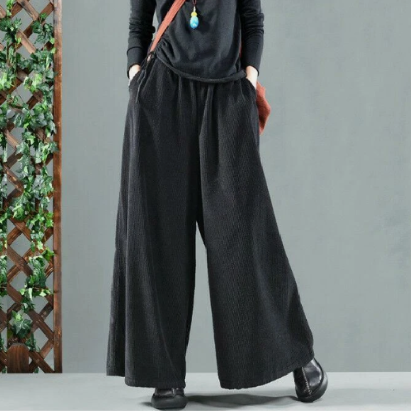 Damen Weites Bein Vintage Cordhose