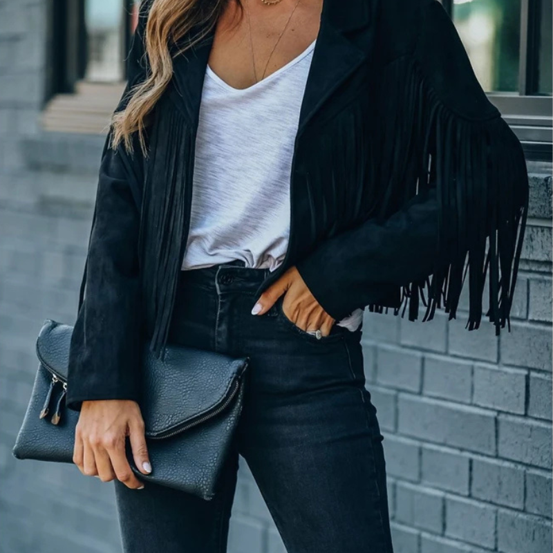 Romy | Jacke Damen aus Suede Cowboy-stil