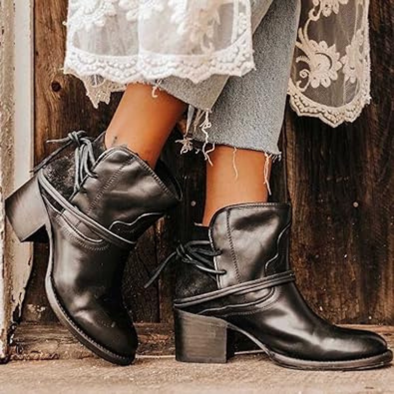 Damen Dirndl Schuhe | Vintage Stiefeletten