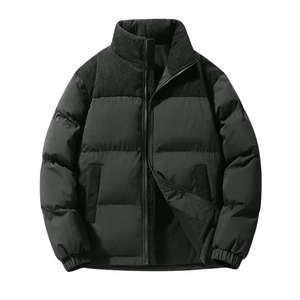 Blaise | Quiltet vinterjakke til mænd med varm foring og høj krave-Sort-Blaise | Quiltet vinterjakke til mænd med varm foring og høj krave - €52-Bentzen Butik