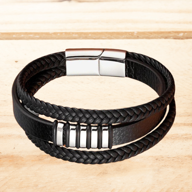 Presnel | Armband aus echtem Leder für Herren