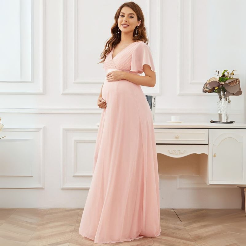 Camira | Damen Hochzeitsgast Kleid | V-Ausschnittid