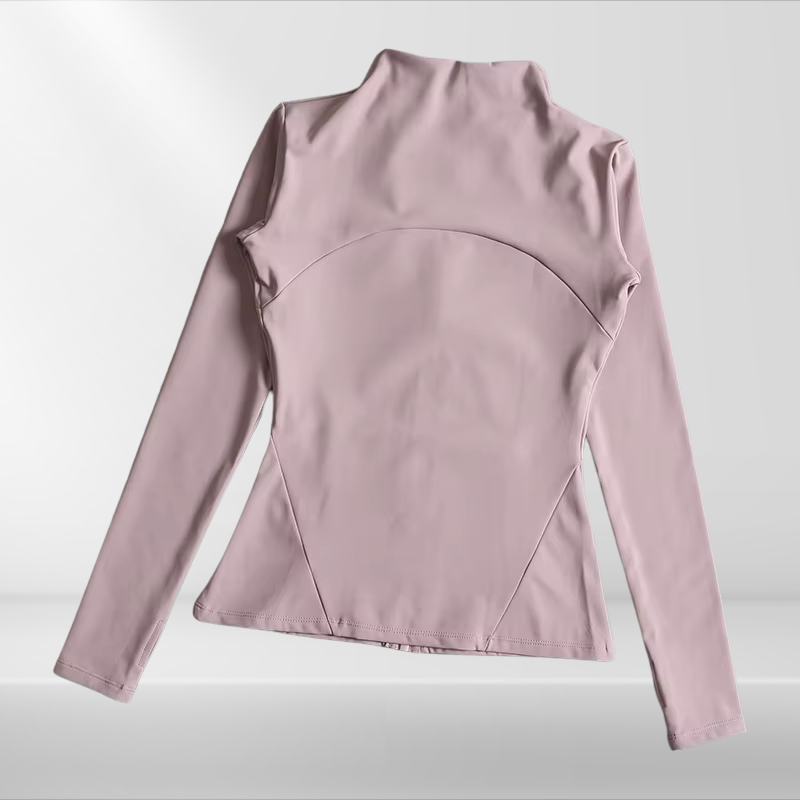 Lulu | Yoga Short Damen mit langen Ärmeln und Stehkragen