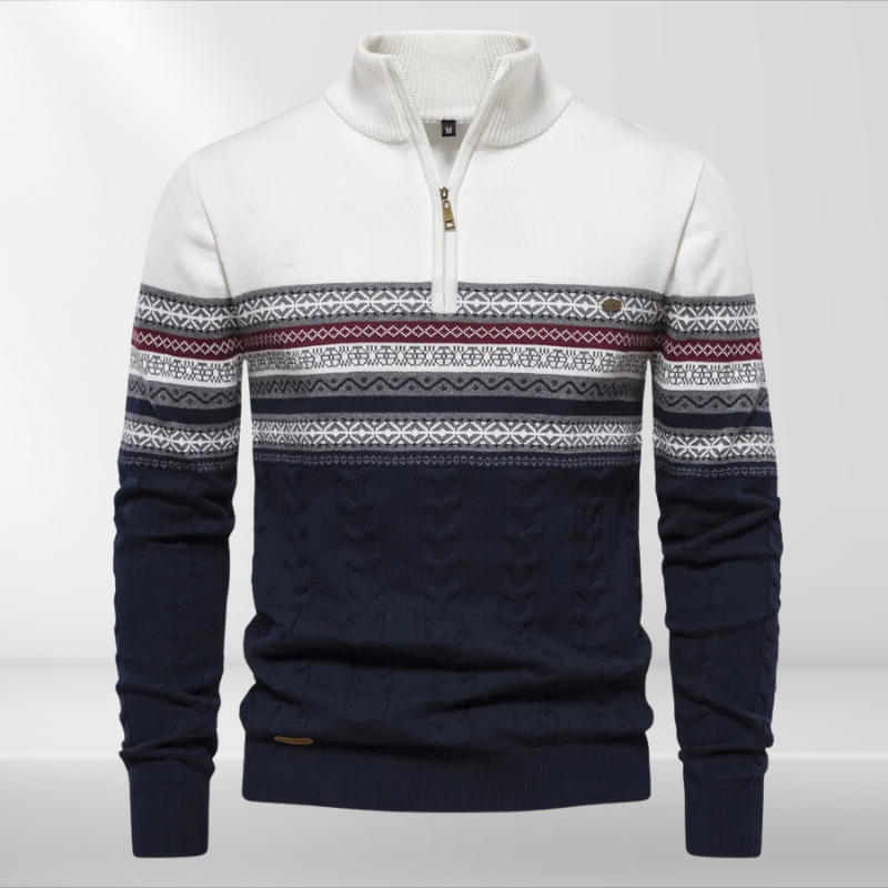 Rudy | Hochwertiger Pullover mit Retro-Muster