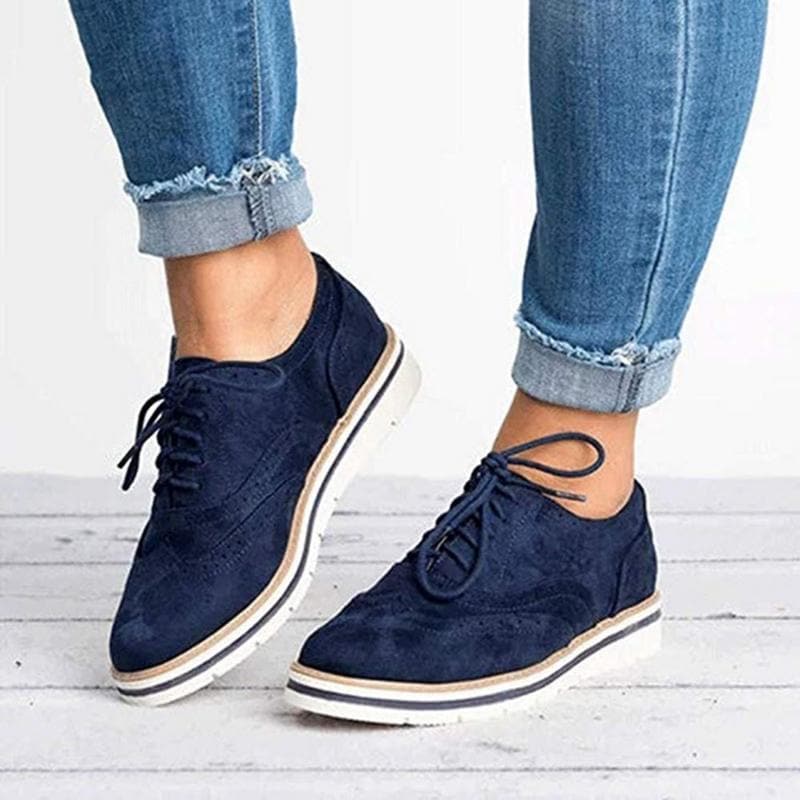 Jessy | Damen Loafer aus Suede mit Schnürsenkeln