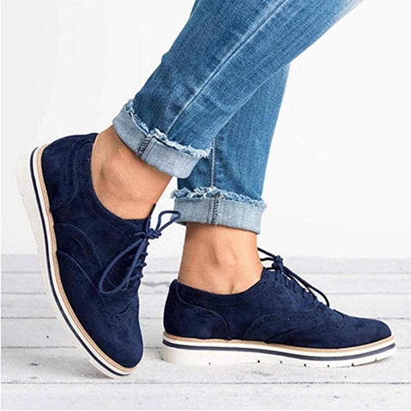 Jessy | Damen Loafer aus Suede mit Schnürsenkeln