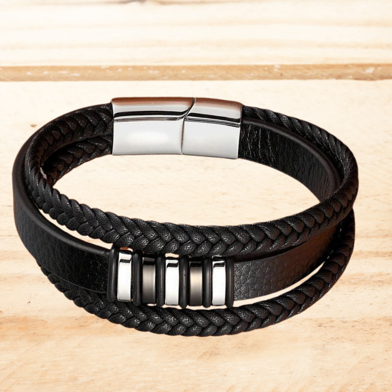 Presnel | Armband aus echtem Leder für Herren