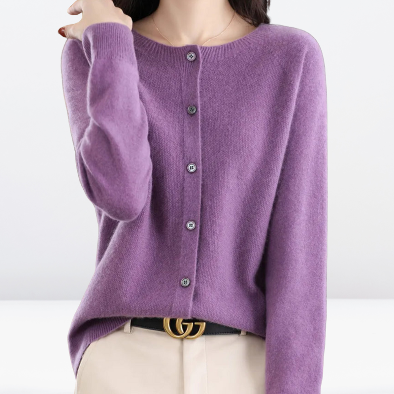 Charlie | Strickjacke Damen mit Knöpfen - Merinowolle Gefühl