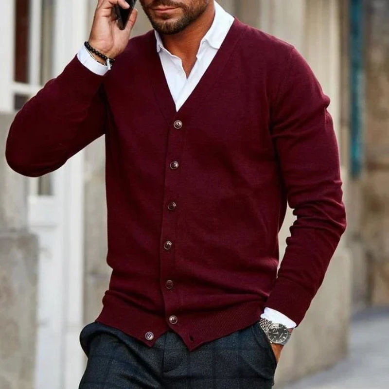 Herren Cardigan | V-Ausschnitt & Klassischer Schnitt
