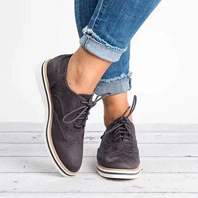 Jessy | Damen Loafer aus Suede mit Schnürsenkeln