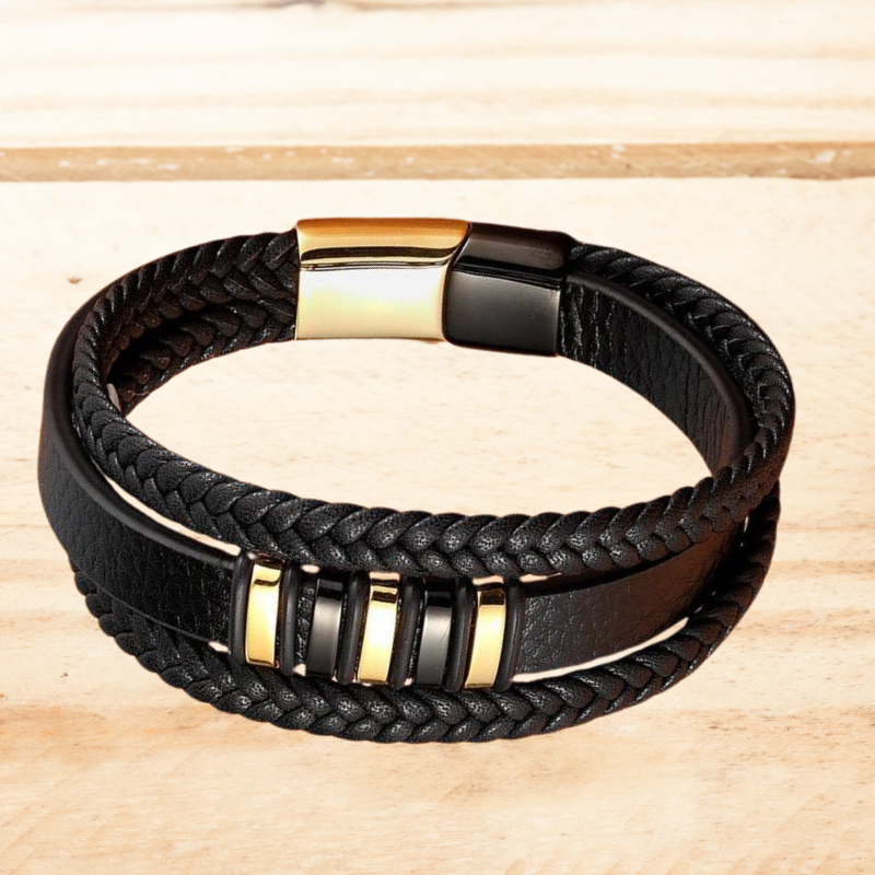 Presnel | Armband aus echtem Leder für Herren