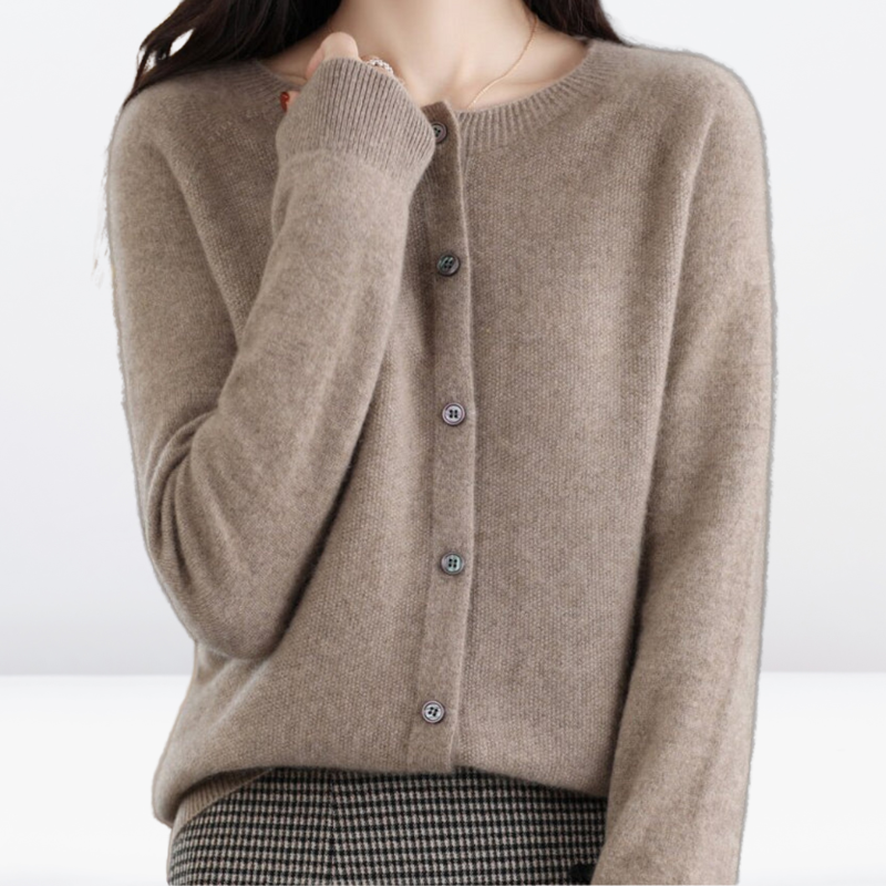 Charlie | Strickjacke Damen mit Knöpfen - Merinowolle Gefühl