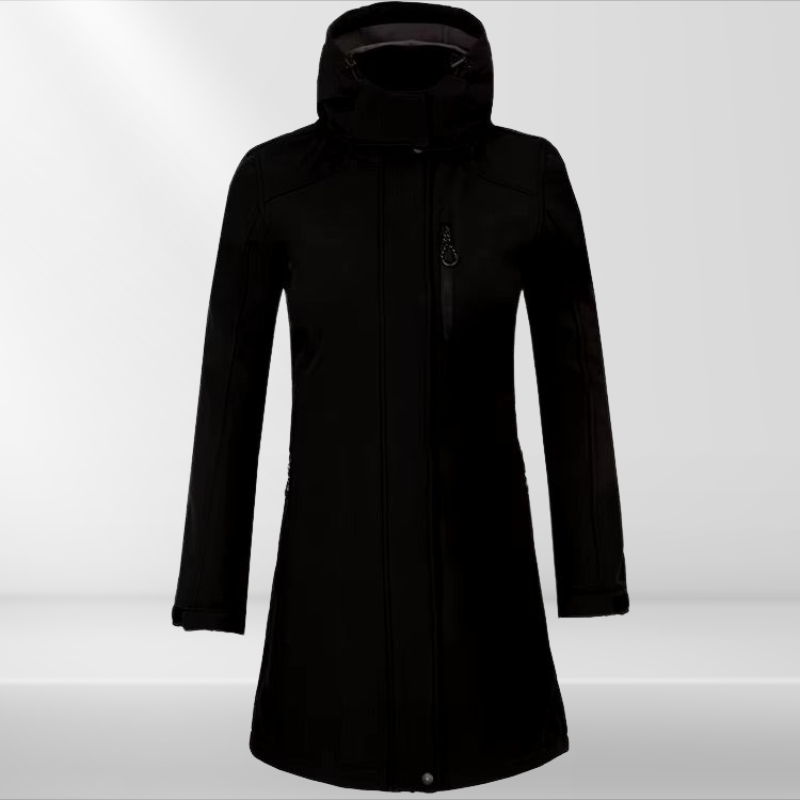 Storm | Frauen Wasserdichte Lange Softshell Outdoor-Wanderjacke mit Polar-Fleece-Futter