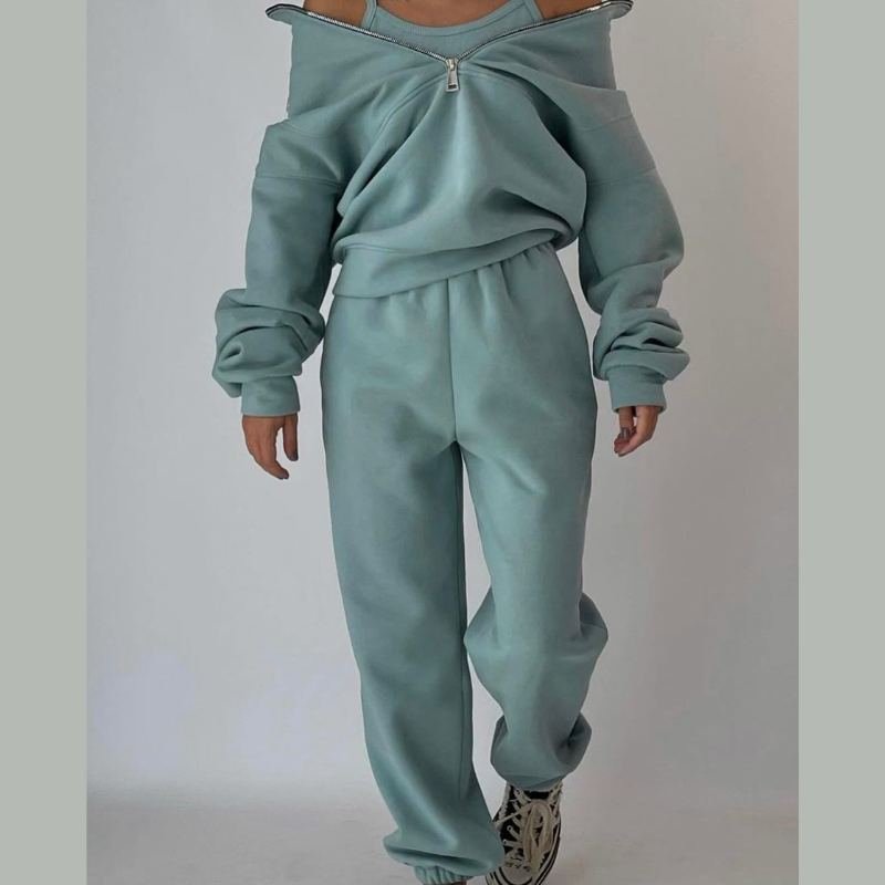 Damen Jogginganzug | Sportanzug mit Reissverschluss