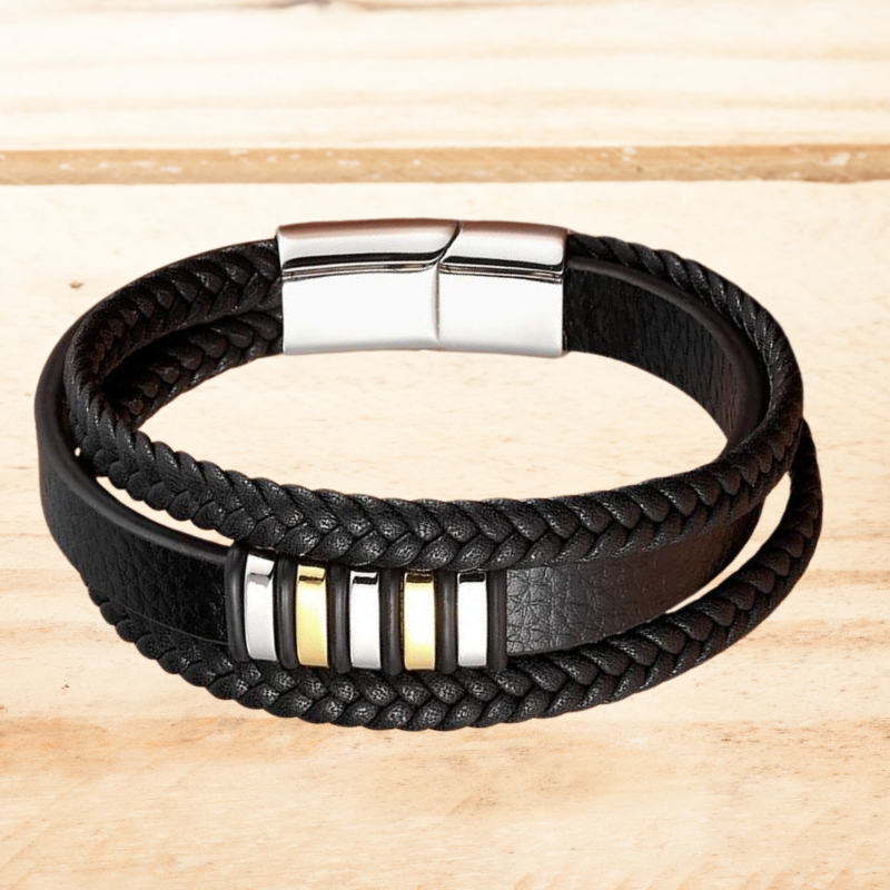 Presnel | Armband aus echtem Leder für Herren