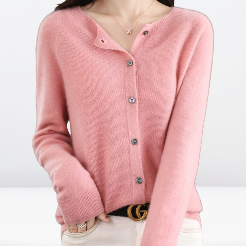 Charlie | Strickjacke Damen mit Knöpfen - Merinowolle Gefühl