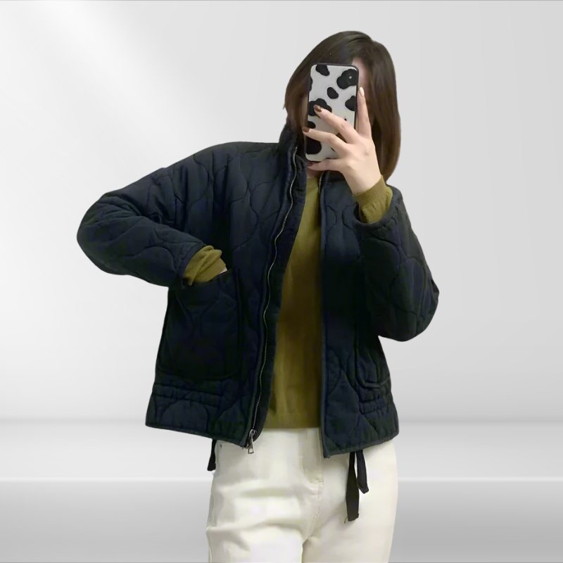 Cera | Baumwolle Steppjacke Damen mit Kordelzug