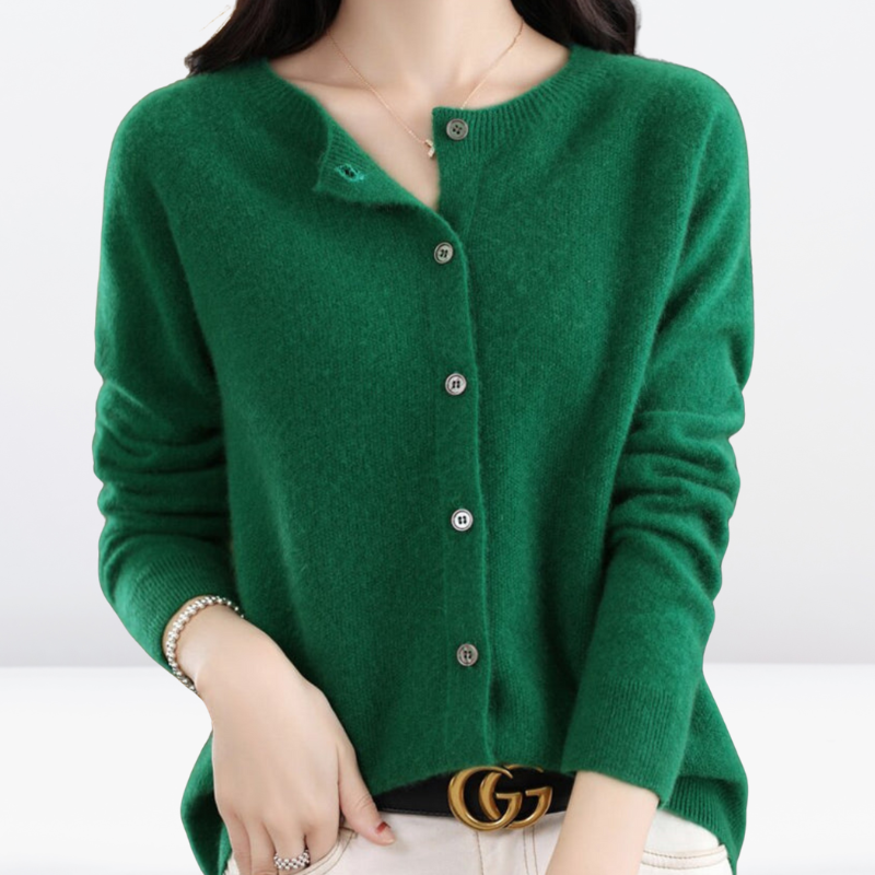 Charlie | Strickjacke Damen mit Knöpfen - Merinowolle Gefühl