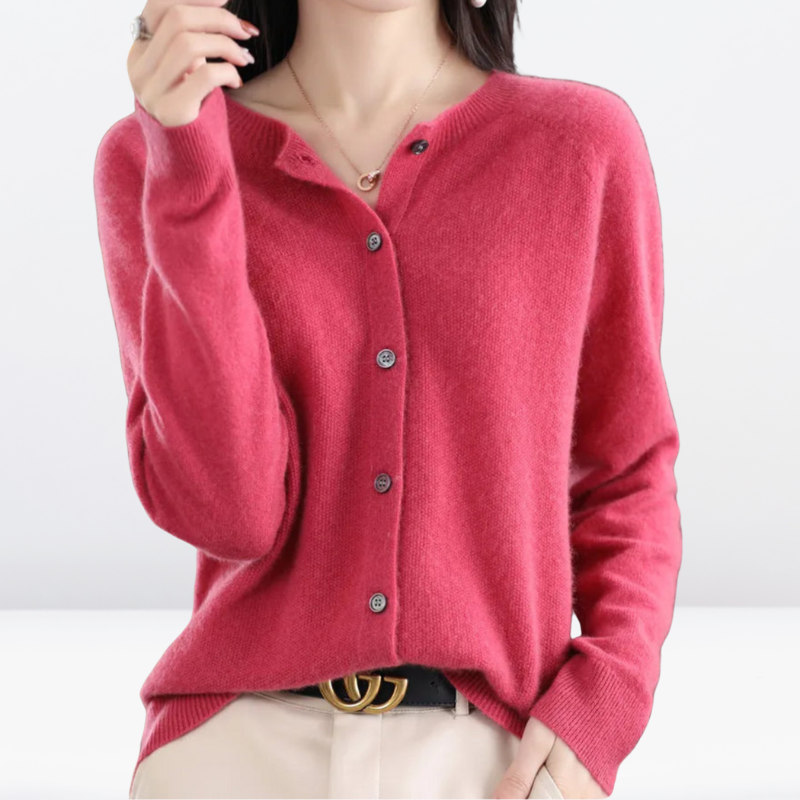 Charlie | Strickjacke Damen mit Knöpfen - Merinowolle Gefühl