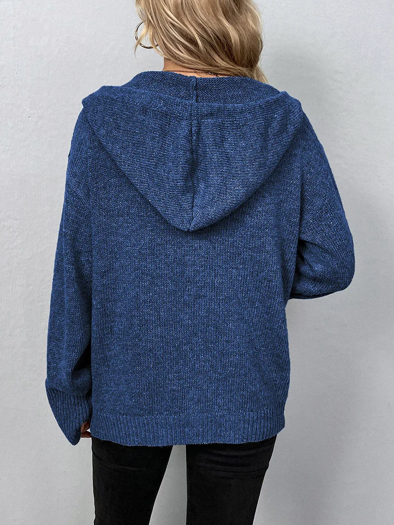 Agnes | Strickjacke mit Kapuze-Becker Boutique