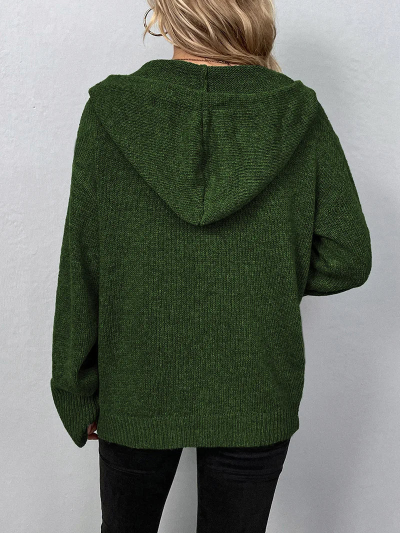 Agnes | Strickjacke mit Kapuze-Becker Boutique