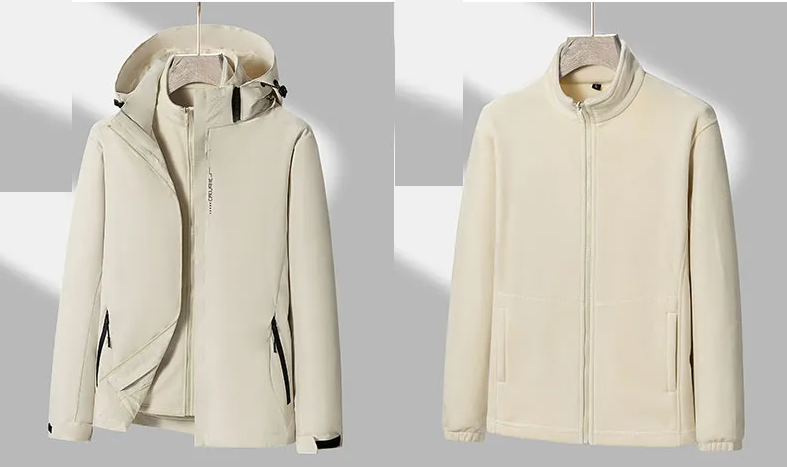 Alenia | Schwere 3-in-1 Windbreaker-Jacke-Weiß-M-Becker Boutique