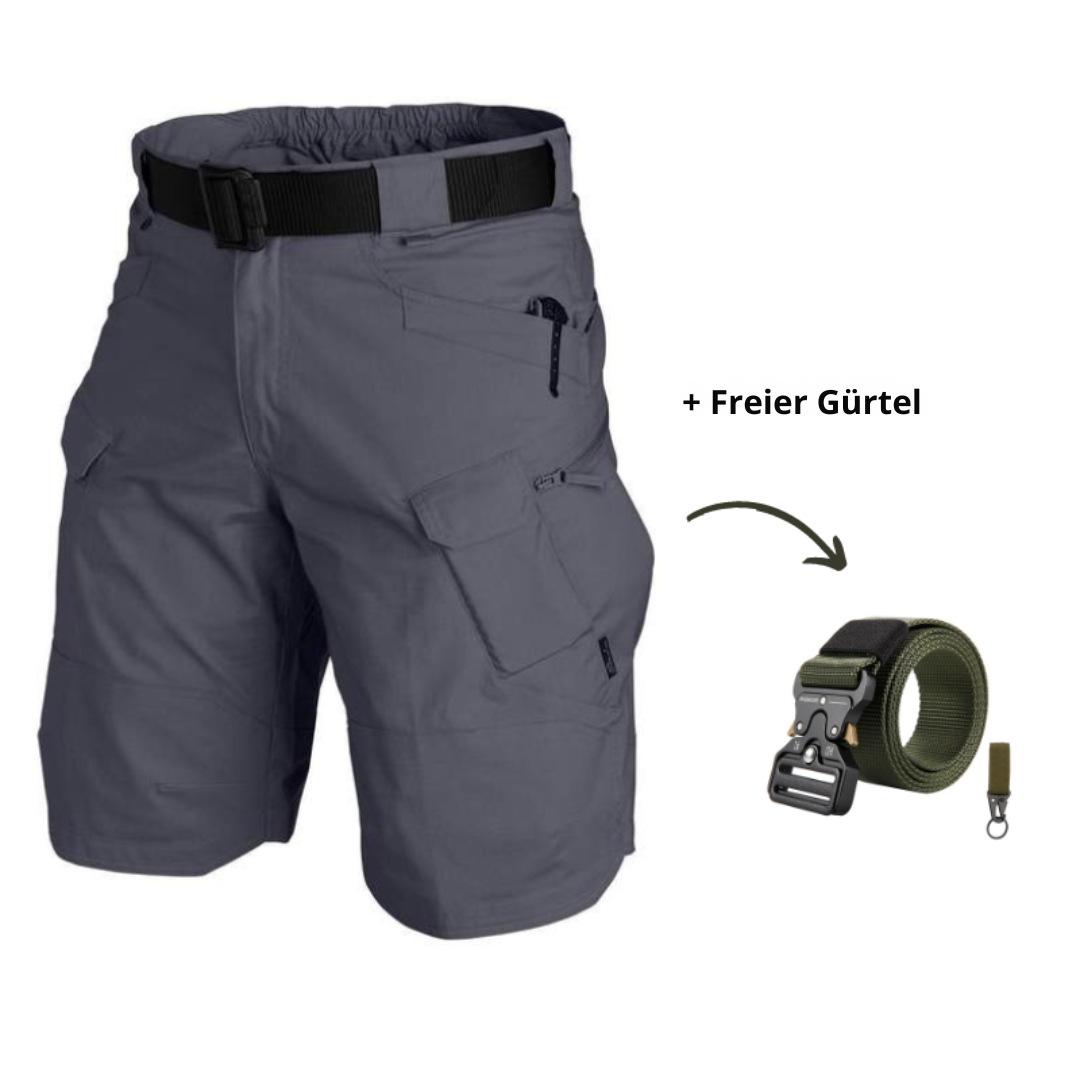 Alexandre | Strapazierfähige 7-Taschen-Outdoorshorts - leicht und wasserabweisend-Grau-M-Becker Boutique