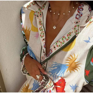 Amora | 2-teiliges Set aus weitem Hemd und Hose - seidenweich für den Urlaub-Becker Boutique