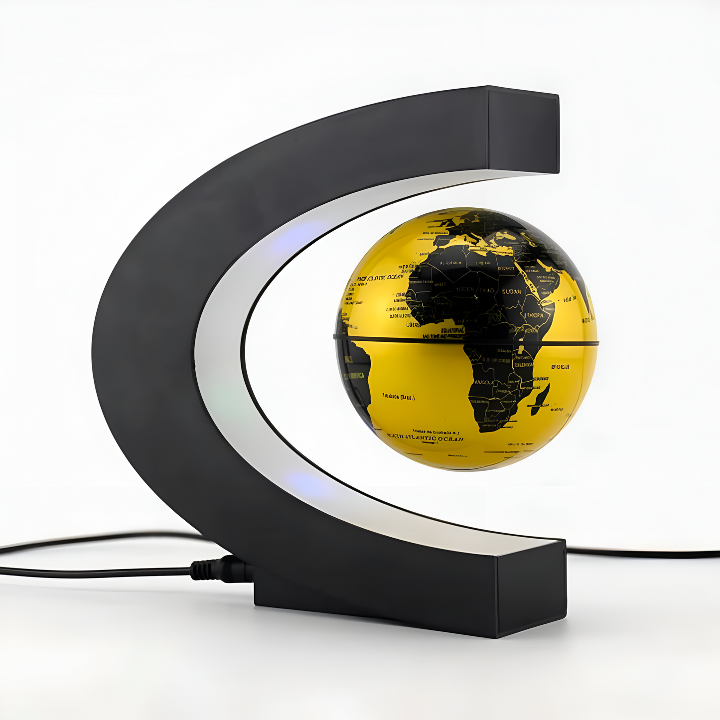 Armstrong | Magnetische Levitation Schwebende Globuslampe mit LED-Weltkarte-Gold Globus-Becker Boutique