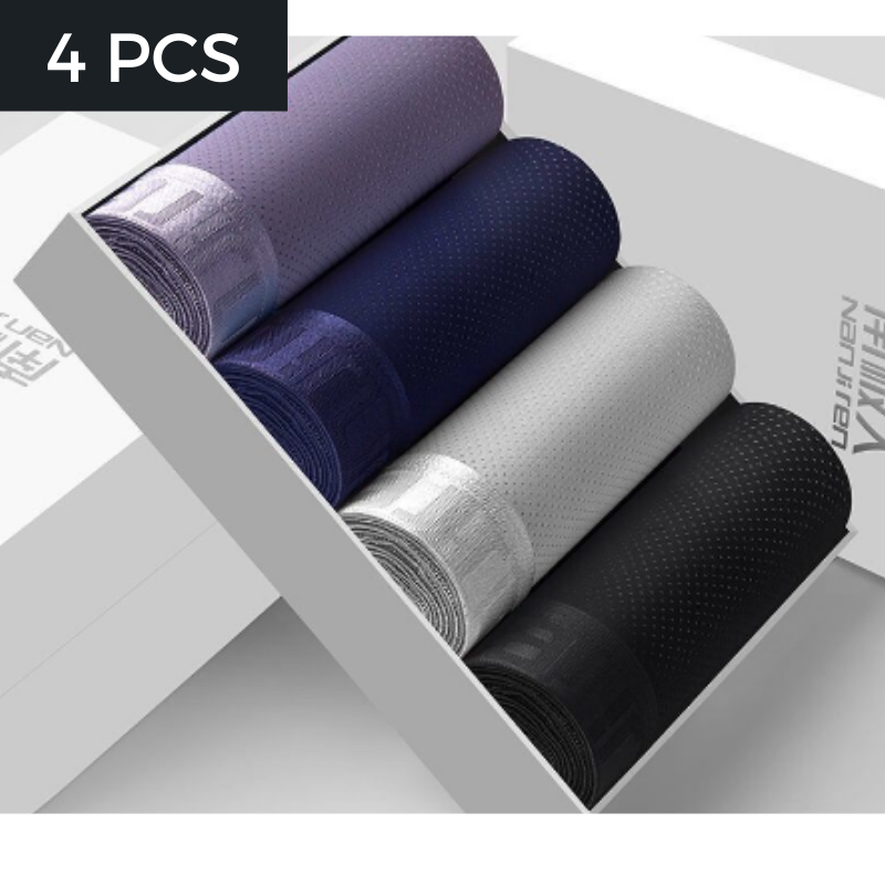Bamboo Silk | Atmungsaktive Mesh-Boxershorts für Männer 4 pack-4 Pack A-L-Becker Boutique