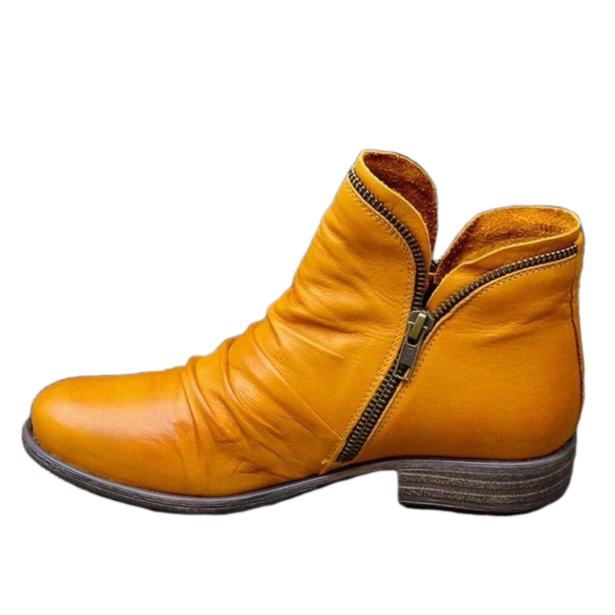 Marie | Retro Stiefeletten Damen mit seitlichem Reißverschluss