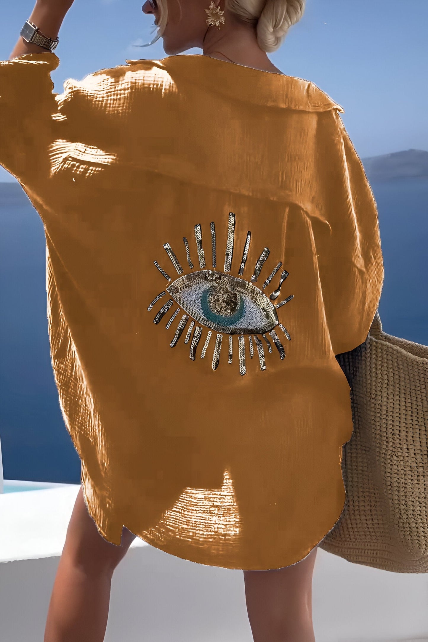 Caja | Evil Eye Perlen-Polo Button Down-Gul-S-Becker Boutique