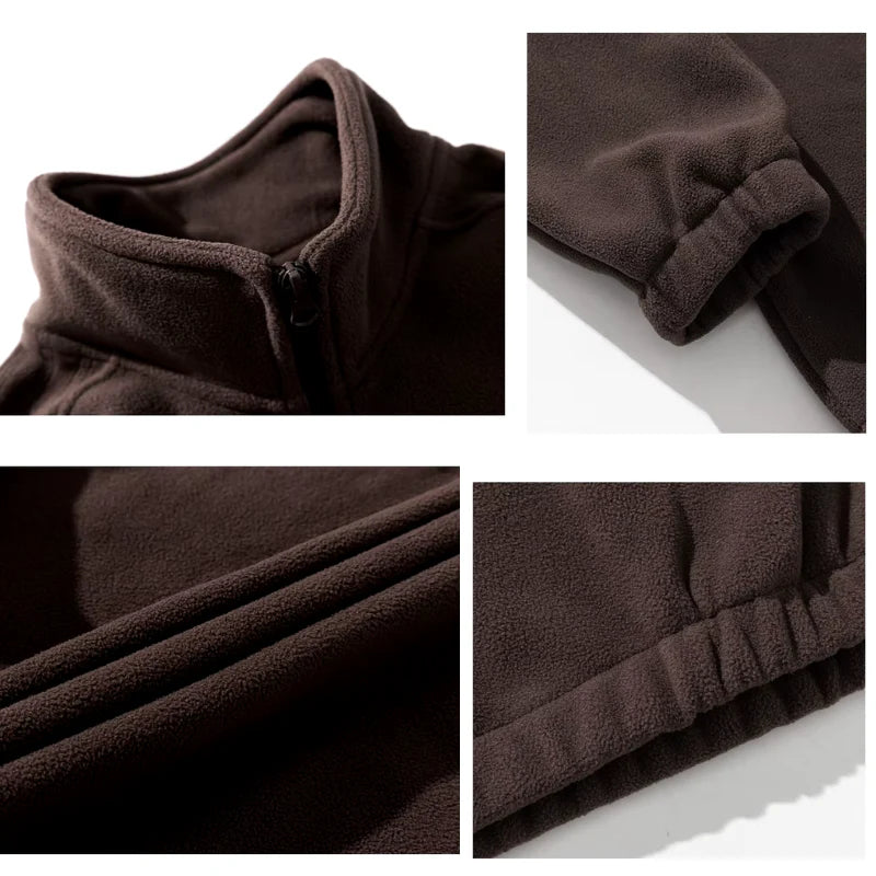 Calm | Loose-Fit-Sweatshirt für Männer mit halbem Reißverschluss und hohem Kragen