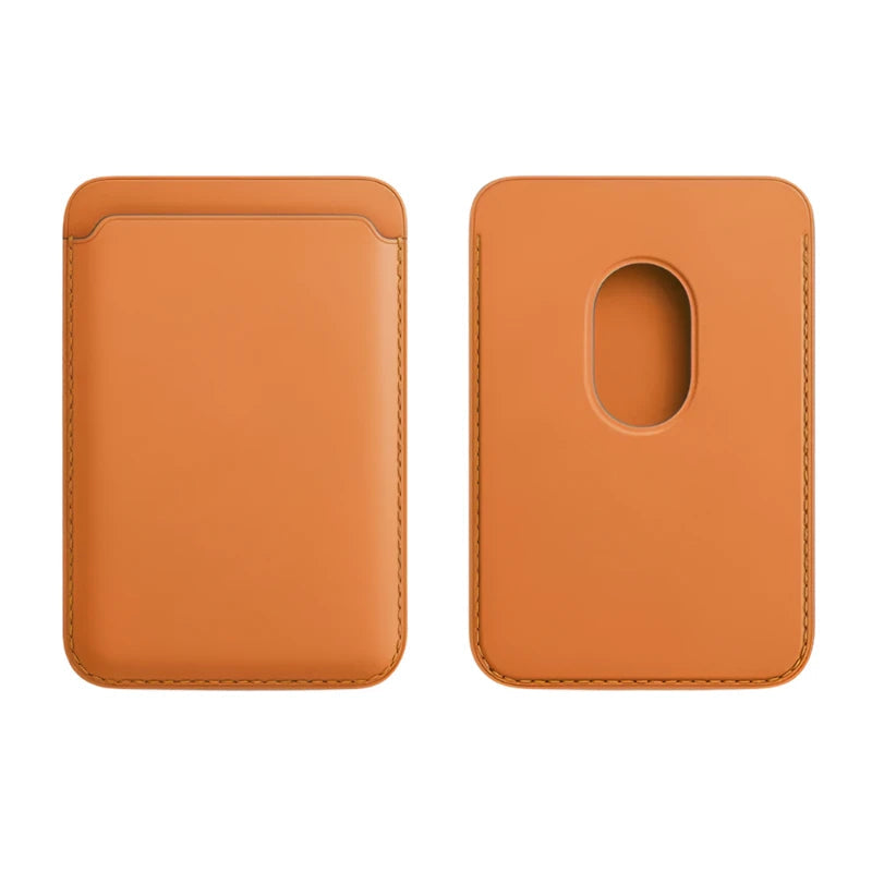 Cardsafe | Slim Leather Wallet für optimalen Kartenschutz mit Magsafe-Orange-Becker Boutique