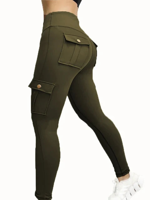 CargoFlex | Formgebende Urban Cargo Pants-Grün-S-Becker Boutique