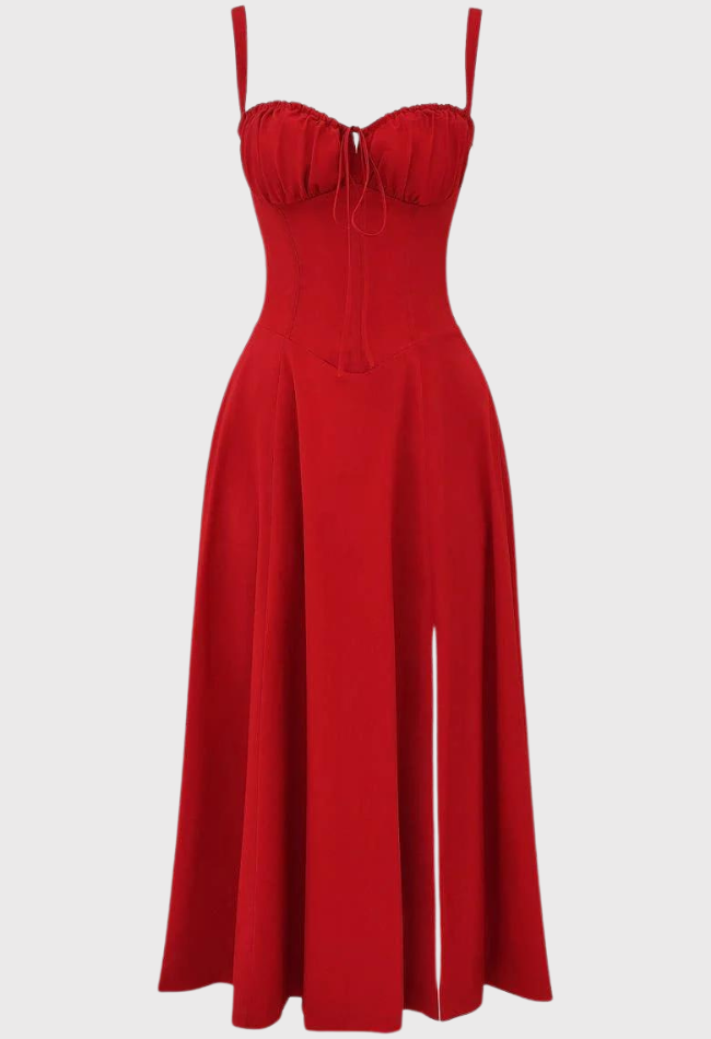 Carmen | Geblümtes Bustierkleid mit Taillenform-Becker Boutique