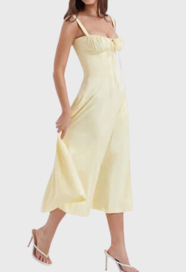 Carmen | Geblümtes Bustierkleid mit Taillenform-Becker Boutique