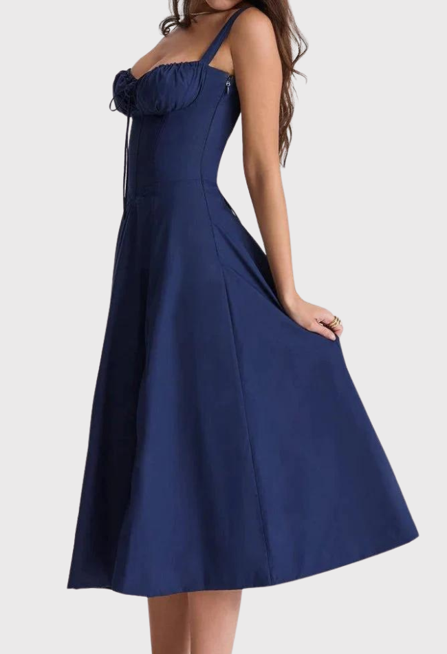 Carmen | Geblümtes Bustierkleid mit Taillenform-Becker Boutique