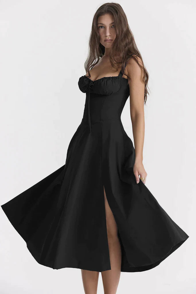 Carmen | Geblümtes Bustierkleid mit Taillenform-Becker Boutique