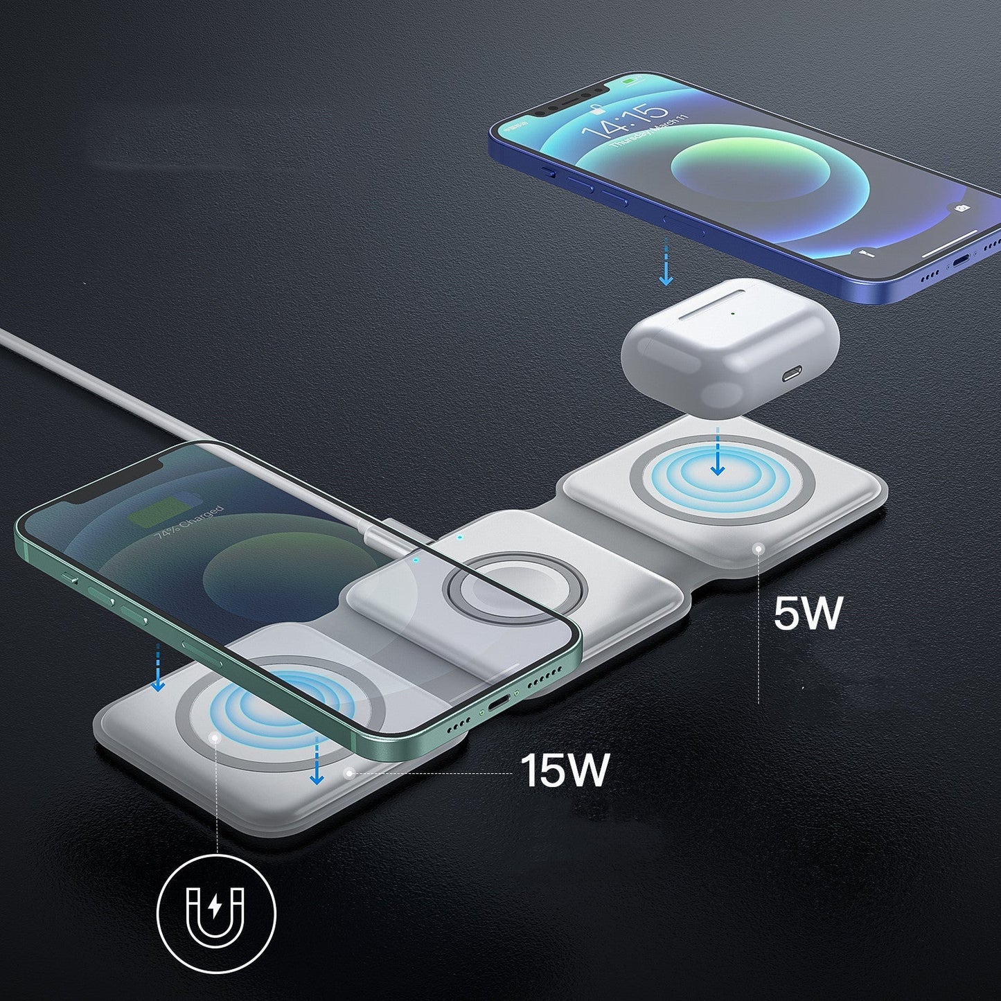 ChargeX pro | 3 in 1 Smart Ladestation ohne Kabel-Becker Boutique