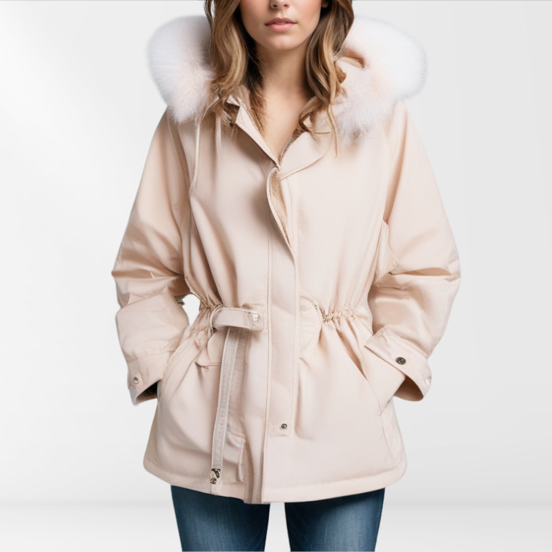 Cloe | Damen Daunenjacke mit abnehmbarem Kragen