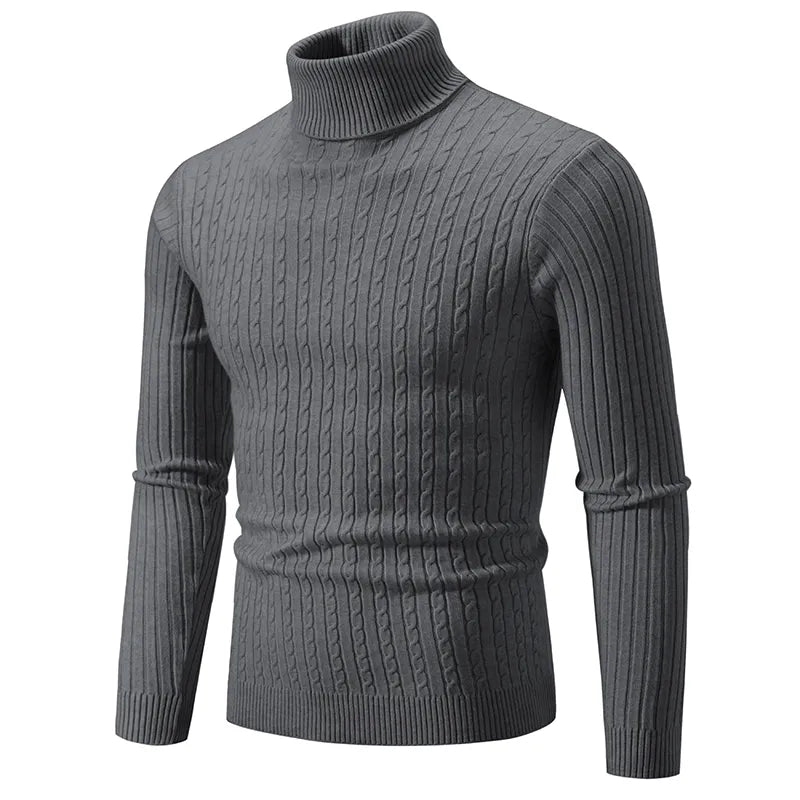 Constantin | Strickpulli mit Rollkragen-Dunkelgrau-M-Becker Boutique