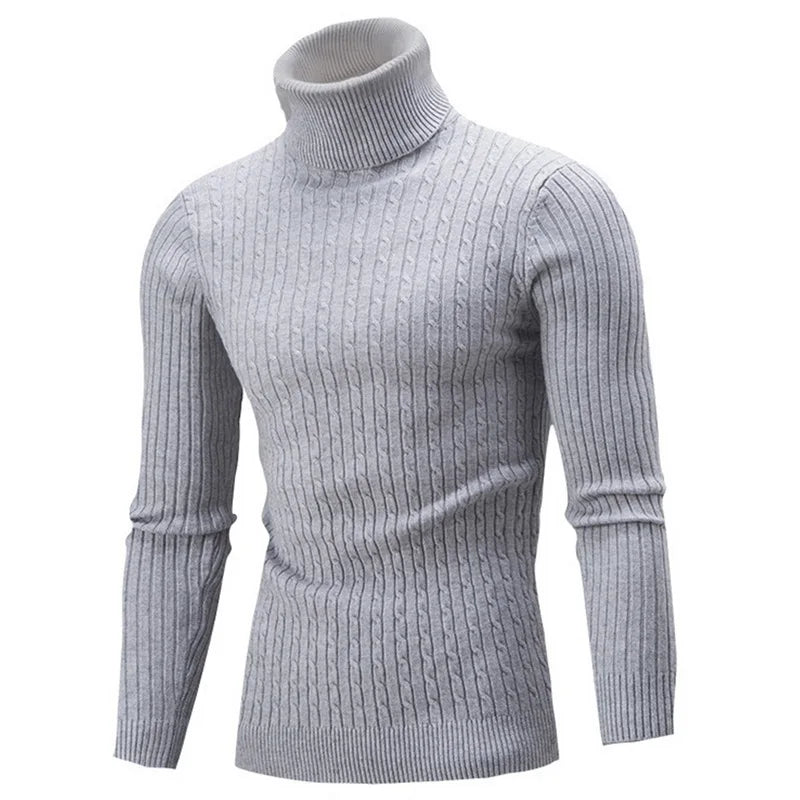 Constantin | Strickpulli mit Rollkragen-Grau-M-Becker Boutique