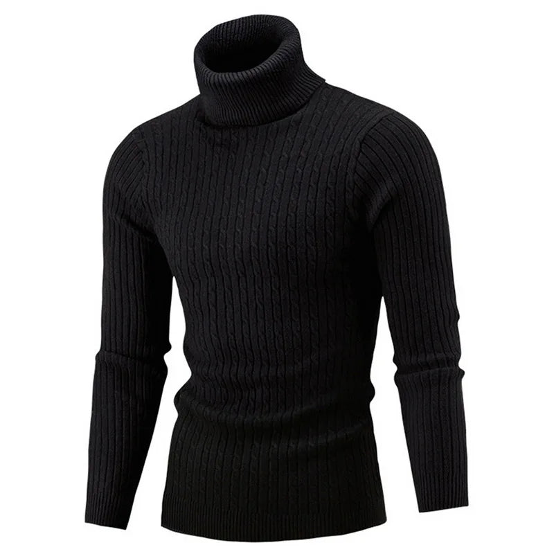 Constantin | Strickpulli mit Rollkragen-Schwarz-M-Becker Boutique